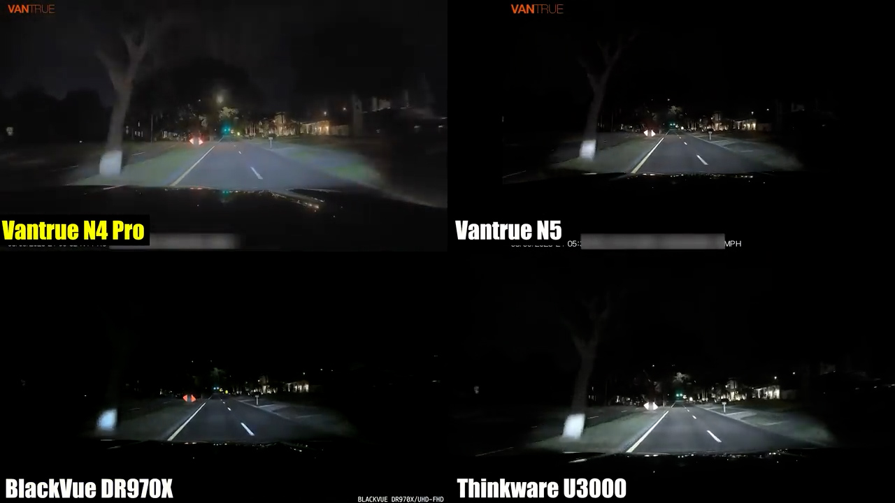 Vantrue N4 vs N2 Pro comparison daylight and night time 