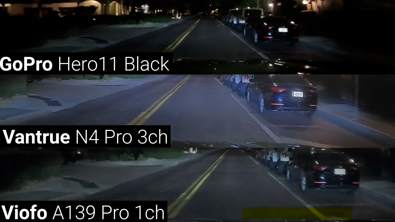 Vantrue N4 vs N2 Pro comparison daylight and night time 